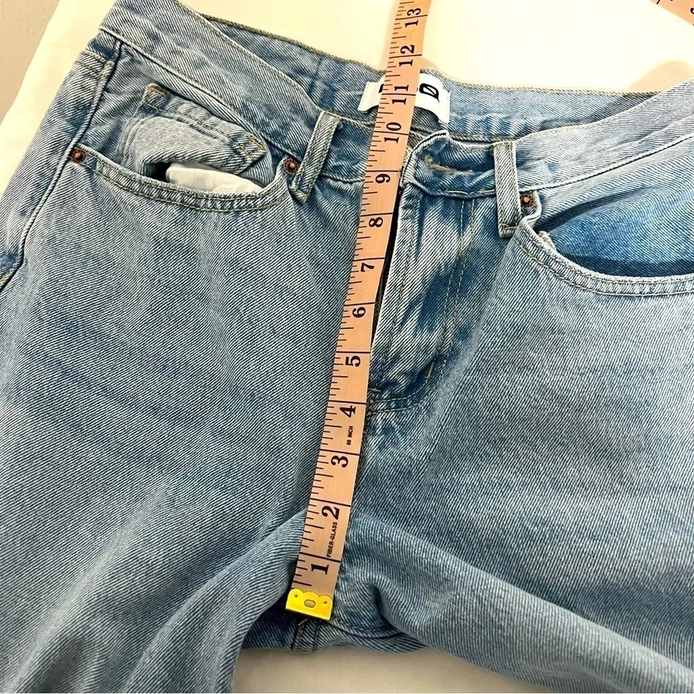 RSQ Vintage Y2K Baggy Jorts Bermuda Denim Cargo Carpenter Shorts Sz 25 EUC